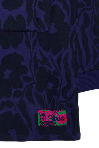 Sweaterjurk - Blauw, groen en roze
