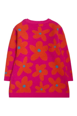 Trui-jurk - Blauw, oranje en roze