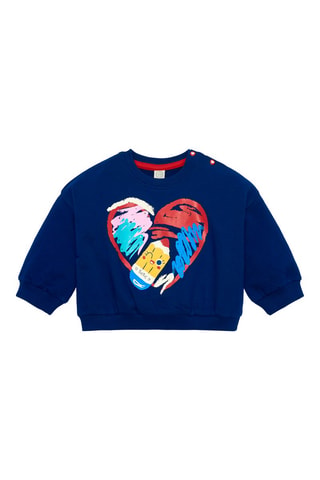 Sweater - Wit, blauw en roze