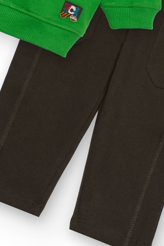Sweater met Capuchon en Broek - Groen