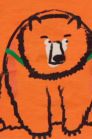 T-shirt - Zwart en oranje
