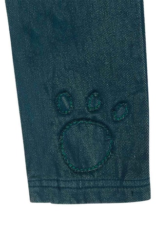 Jeans - Groen, oranje en grijs