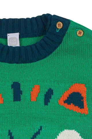 Trui - Blauw, groen en oranje