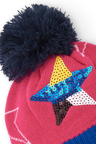 Muts met Pompon - Roze