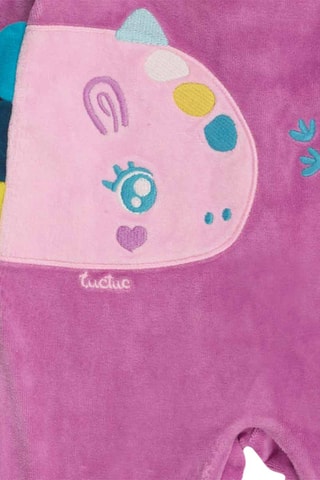 Velours Kruippakje - Blauw, geel en roze