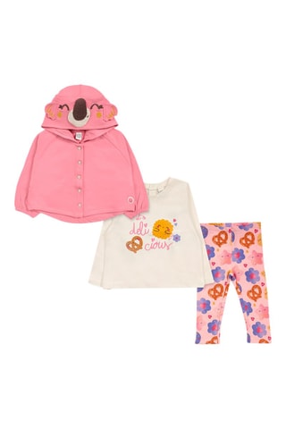 3-delige Set - Wit en roze