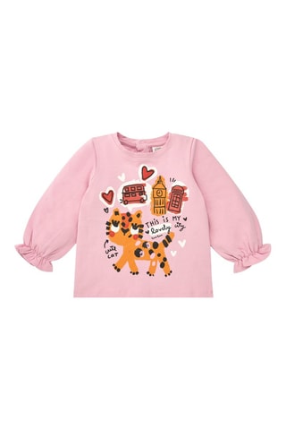 T-shirt - Wit, zwart en oranje