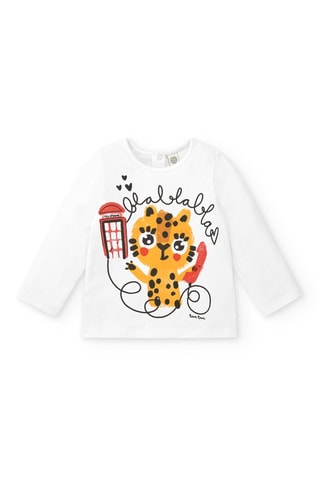 T-shirt - Wit en oranje