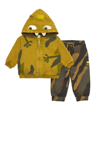 Sweater met Capuchon en Broek - Groen