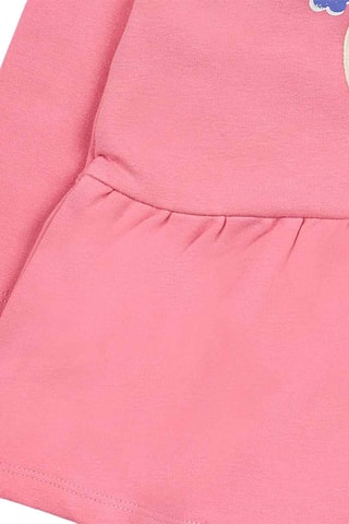 Fleece Jurk - Blauw en roze
