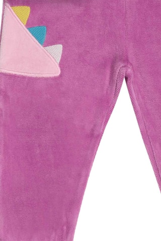 Velours T-shirt en Broek - Blauw, geel en paars