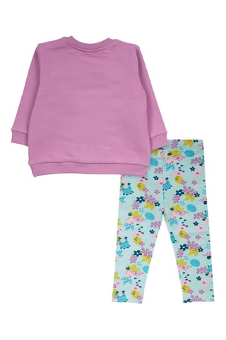 Sweater en Broek - Blauw, geel en roze