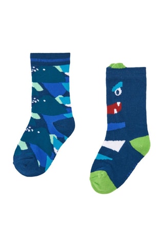 2 Paar Sokken - Rood, blauw en groen