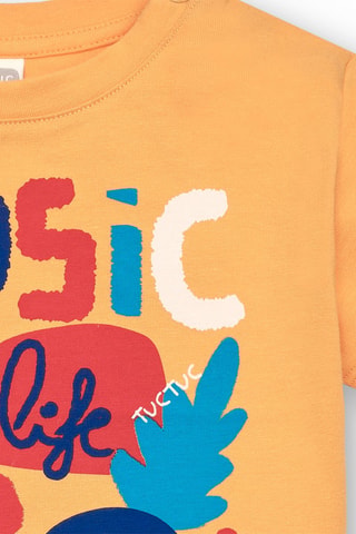 T-shirt - Wit, geel en roze