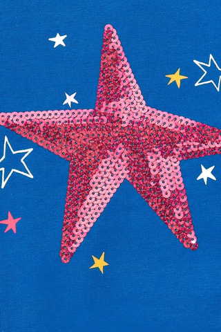 T-shirt - Blauw en geel