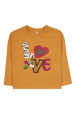 T-shirt - Wit, oranje en roze