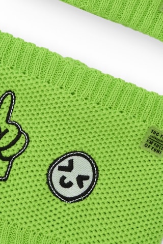 Colsjaal en Muts met Pompon - Groen