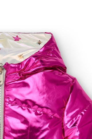Dubbelzijdige Parka - Wit, beige en roze
