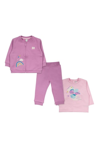 3-delige Set - Blauw, geel en roze