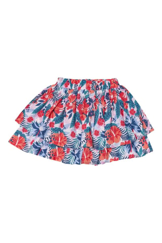 Rok met ruches Hello Playa - Blauw en roze