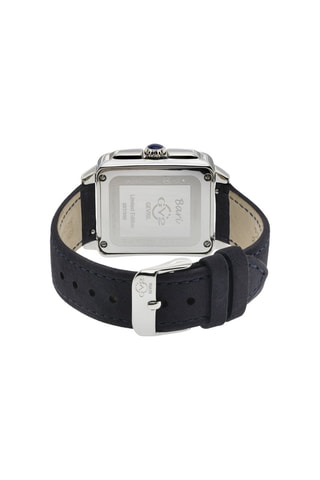 Montre à quartz en cuir, nacre et diamants Bari - Compteur de petite seconde