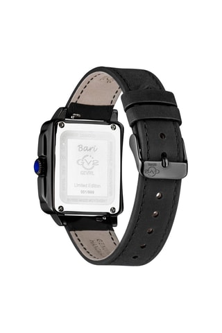 Montre à quartz en cuir, nacre et diamants Bari - Compteur de petite seconde