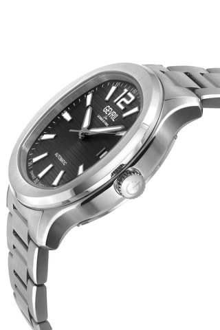 Montre automatique en acier - Argenté et noir