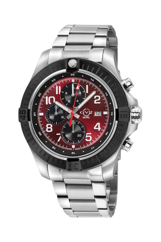 Montre à quartz en acier - Chronographe - Argenté et noir