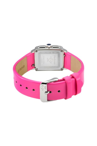 Montre à quartz en cuir sertie de diamants Padova - Rose et argenté