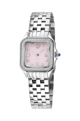 Montre à quartz en acier et diamants Milan