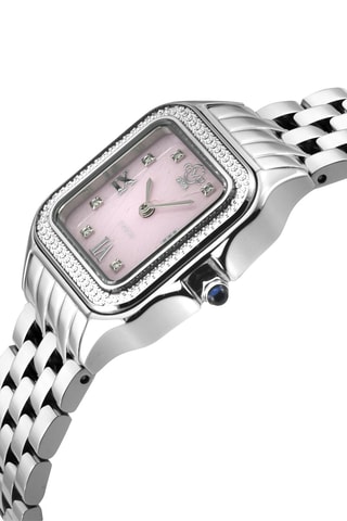 Montre à quartz en acier et diamants Milan