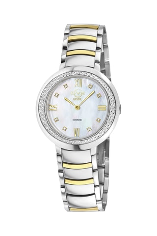 Montre à quartz en acier - Argenté et doré