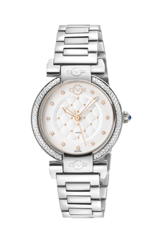Montre à quartz en acier - Argenté et blanc