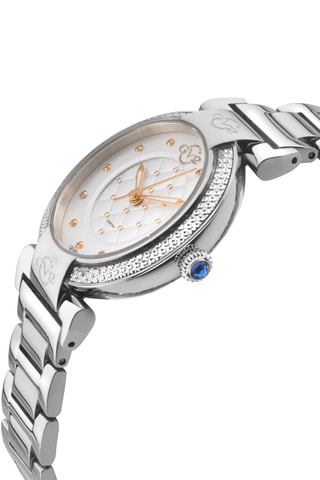 Montre à quartz en acier - Argenté et blanc