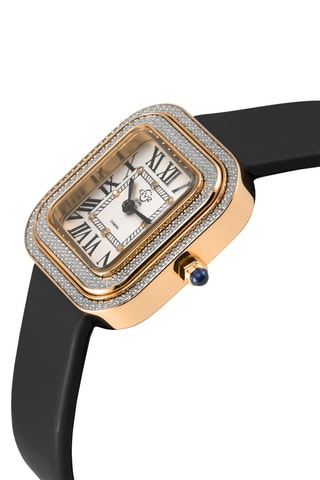 Montre à quartz en cuir et diamants Bellagio