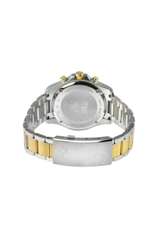 Montre à quartz en acier T38 - Chronographe - Argenté et doré