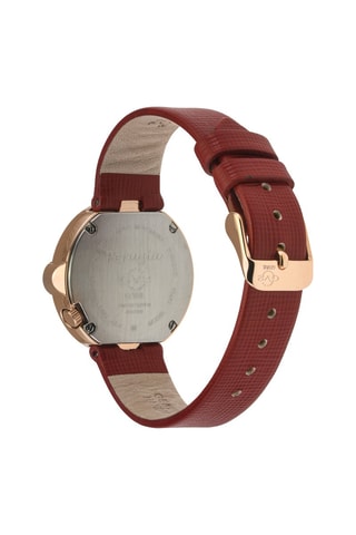 Montre à quartz en cuir et diamants Perugia