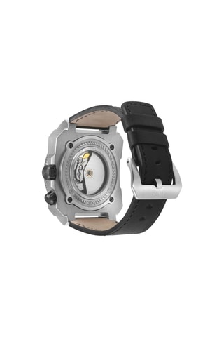 Montre automatique en cuir XO Submarine - Noir et argenté