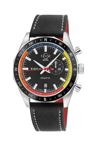 Montre à quartz en cuir Regatta - Boussole - Noir et rouge
