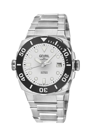 Montre automatique en acier - Argenté et noir