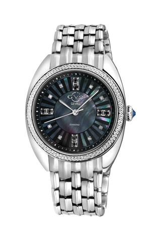 Montre à quartz en acier, nacre, spinelles et diamants Palermo