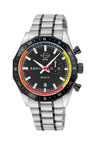 Montre à quartz en acier Regatta - Tachymètre - Argenté et noir