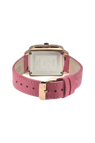 Montre à quartz en cuir et diamants Bari Viva
