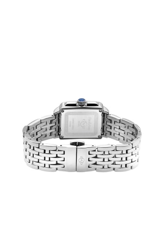 Montre à quartz en acier et diamants