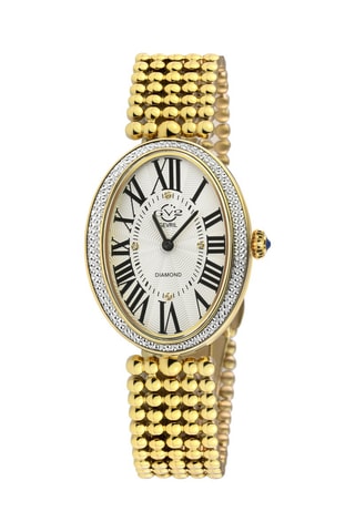 Montre à quartz en acier et diamants Navona