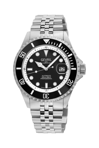 Montre automatique Sellita SW200 Wall Street - Argenté et noir