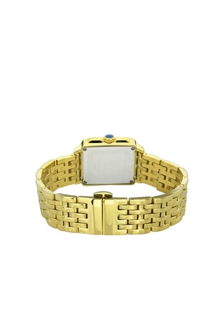 Montre à quartz en acier et diamants