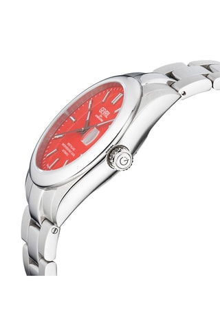 Montre automatique Sellita SW200 Swiss en acier - Argenté et rouge