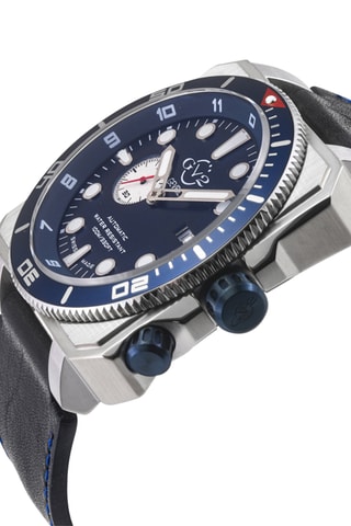 Montre automatique en cuir XO Submarine - Noir et argenté