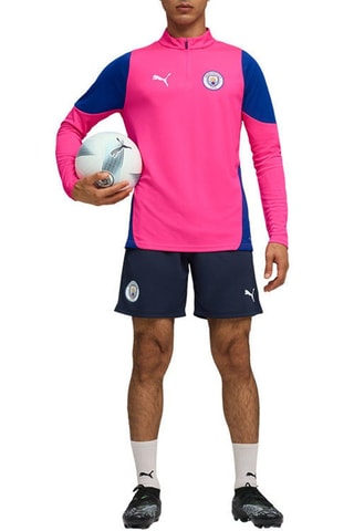 Felpa Mcfc Training1/4 Zip - Blu e rosa